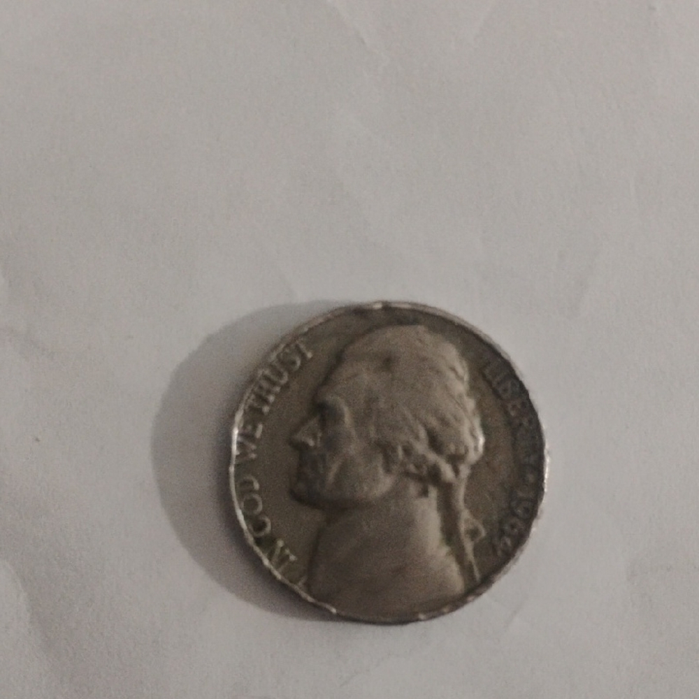 Vintage Jefferson Nickel Coin With Error Triple D Mint mark